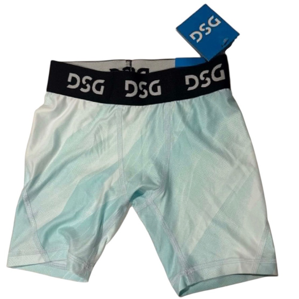 DSG Boys Light Blue AI Formations Print Compression Shorts Size Small 8-9 NWT